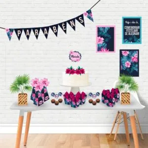 Kit Festa Floral com azul