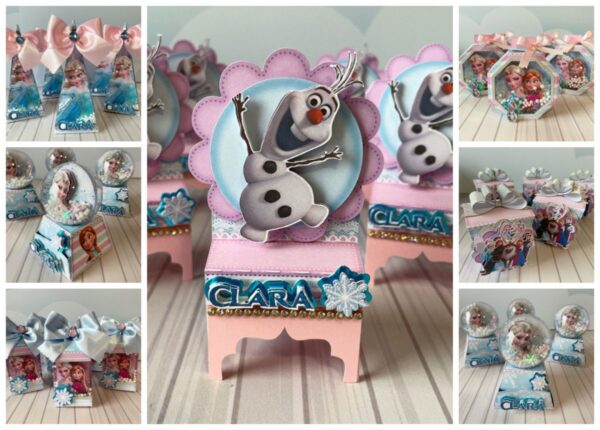 Kit Festa Frozen Rosa E Azul