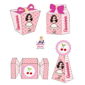 Kit Festa Menina Cerejinha - Studio e pdf 35 Kit Festa Menina Cerejinha - Studio e pdf