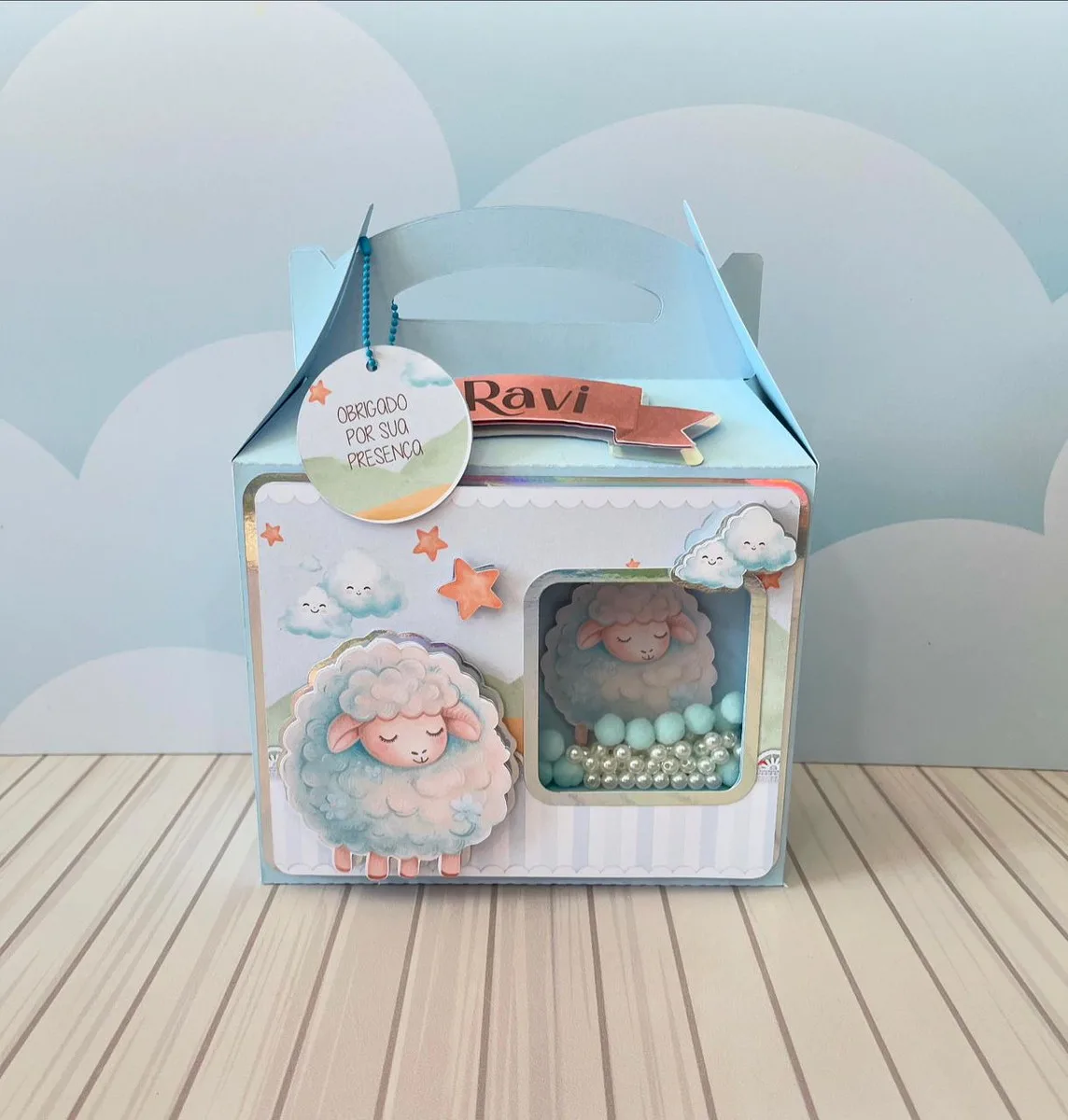 Kit Festa Ovelhinha Azul Luxo - Studio e pdf 4 Kit Festa Ovelhinha Azul Luxo - Studio e pdf