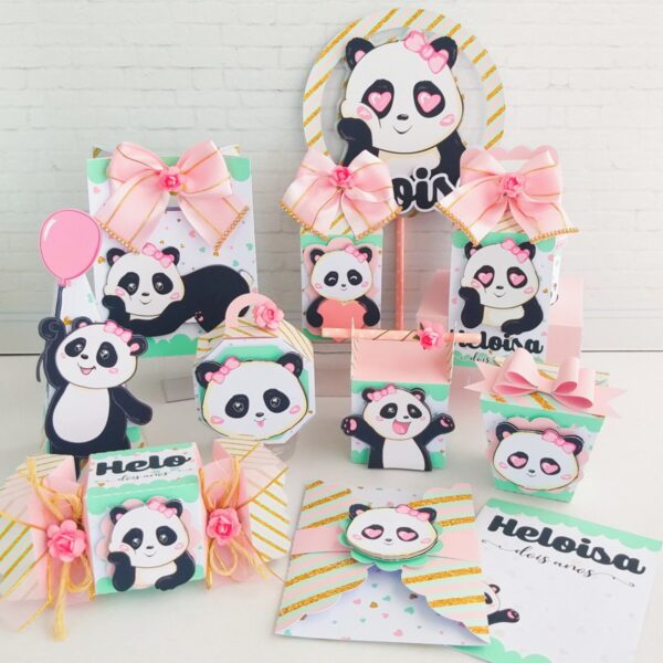 Kit Festa Panda Rosa