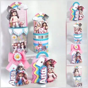 Kit Festa Roblox Menina - Studio e pdf 10 Kit Festa Roblox Menina - Studio e pdf