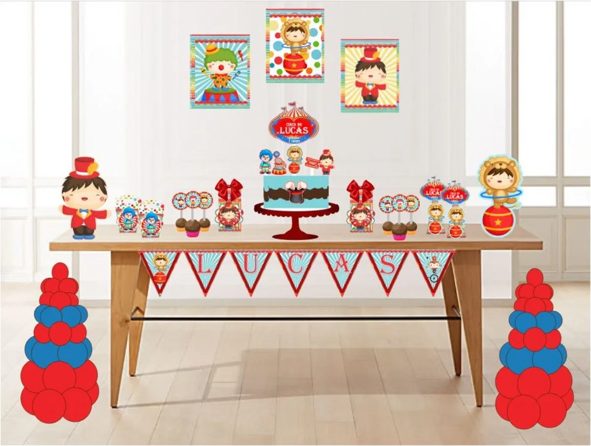 Kit Festa Só Um Bolinho Circo Menino 1 Kit Festa Só Um Bolinho Circo Menino