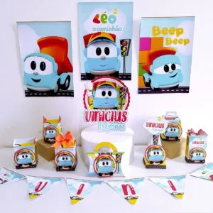 Kit Festa Só um bolinho Leo o Caminhão 8 Kit Festa Só um bolinho Leo o Caminhão