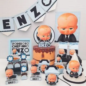 Kit Festa Só um bolinho Poderoso Chefinho 8 Kit Festa Só um bolinho Poderoso Chefinho