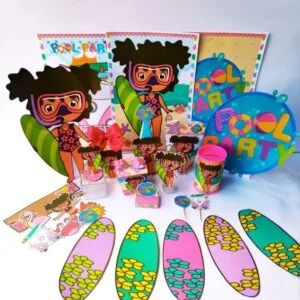 Kit Festa Só um bolinho Pool Party Menina 11 Kit Festa Só um bolinho Pool Party Menina