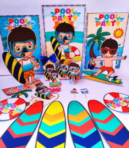 Kit Festa Só um bolinho Pool Party Menino