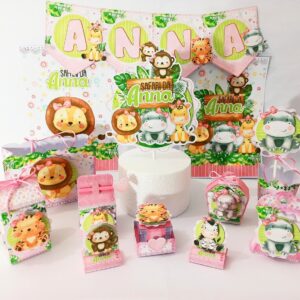 Kit Festa Só um bolinho Safari Menina -Arquivo Digital