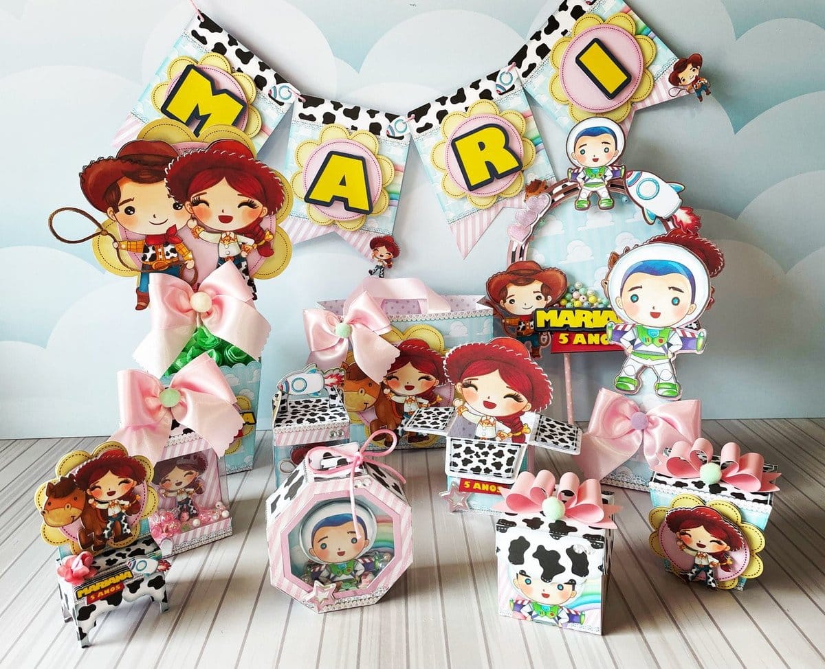 Kit Festa Toy Story Rosa 1 Kit Festa Toy Store Rosa