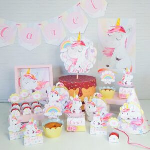 kit festa unicornio rosa arquivo digital festa pronta