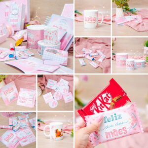 Kit Imprimíveis Dia das Mães Adesivos Cards Tags Bis Mimos