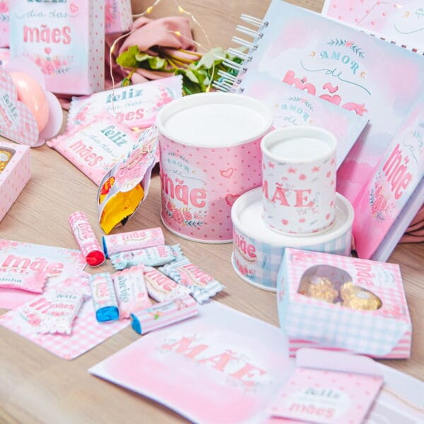 Kit Imprimíveis Dia das Mães Adesivos Cards Tags Bis Mimos