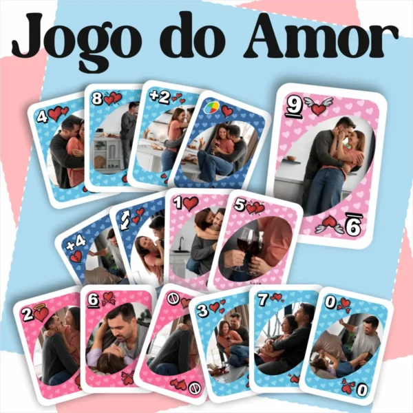 Kit Jogo do Amor UNO - Edição Dia dos Namorados