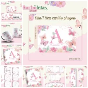 Kit Kids Borboleta Menina 24 Kit Kids Borboleta Menina
