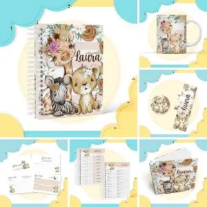 Kit Maternidade Safari Menina 9 Kit Maternidade Safari Menina
