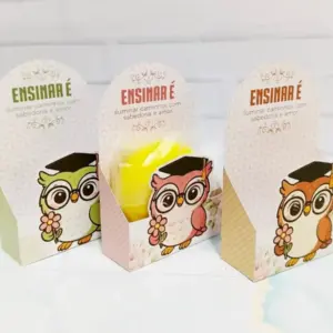 Kit Mini Cesta Sabonete Professor Presente Personalizado
