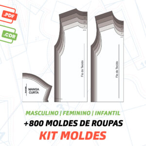 Kit Modelagem De Roupas Em Pdf 800 Em Tamanho Real Digital