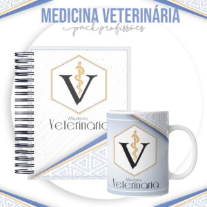 kit para encadernacao medicina veterinaria arquivo digital papel e cia