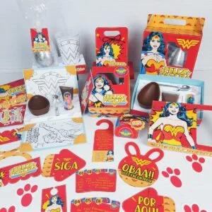 Kit Páscoa Mulher Maravilha 23 Kit Páscoa Mulher Maravilha