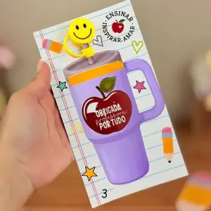 Kit Personalizado Card e Copo Sublime para Professores
