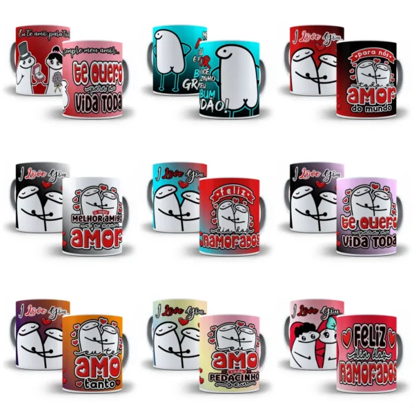 Kit Photoshop Caneca Flork Dia dos Namorados