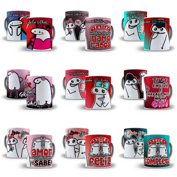 Kit Photoshop Caneca Flork Dia dos Namorados