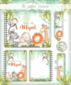 Kit Safari Aquarela Menino