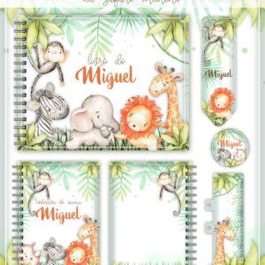 Kit Safari Aquarela Menino
