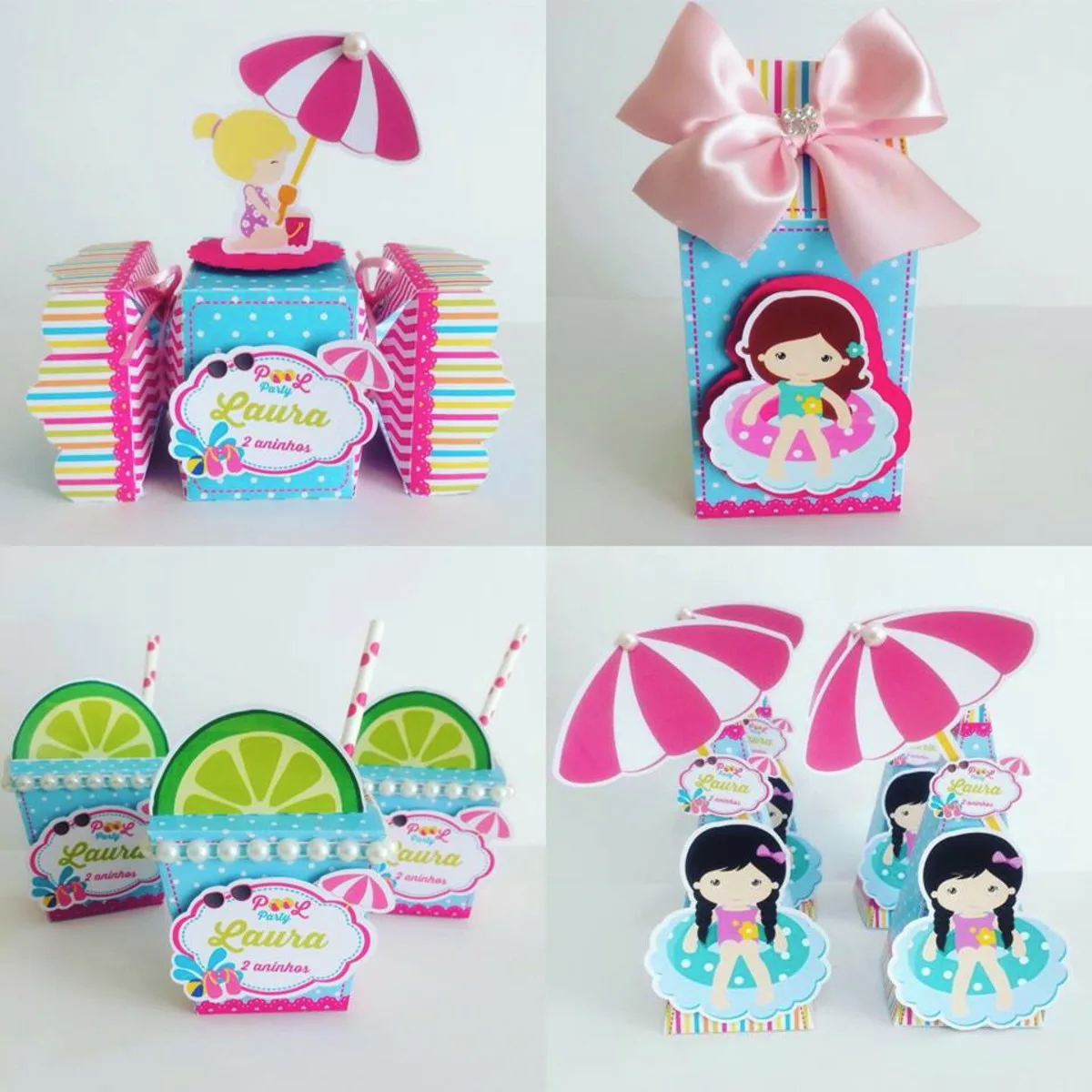 Kit Só um bolinho Pool Party Menina 2 Kit Só um bolinho Pool Party Menina
