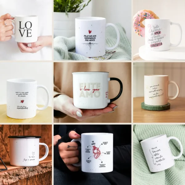 Kit Sublimação Caneca Dia dos Namorados - 52 Artes