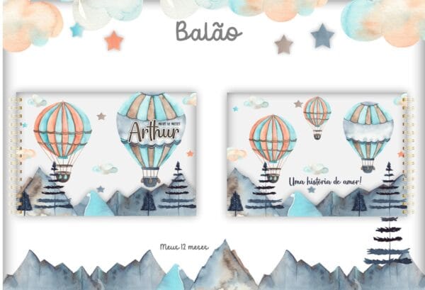 Livro 12 Meses Balão Menino