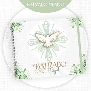 Livro Batizado Menino Verde