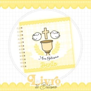 Livro Batizado Neutro Amarelo