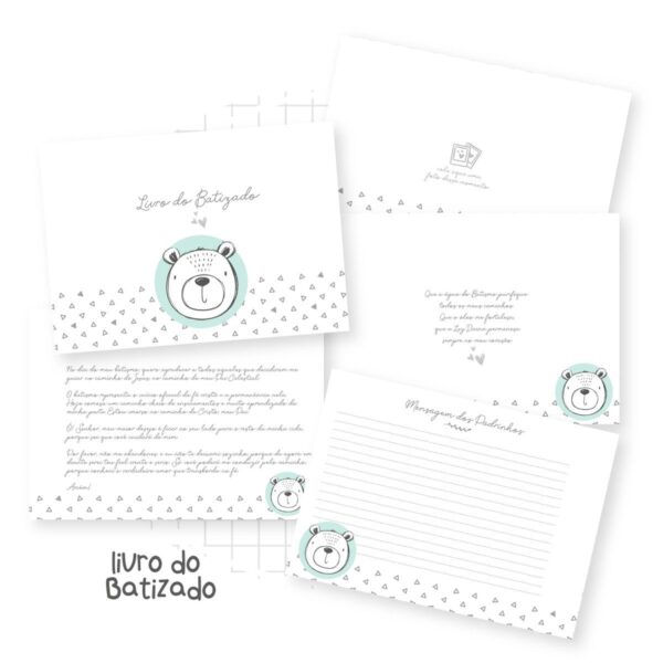 Livro Batizado Urso Escandinavo