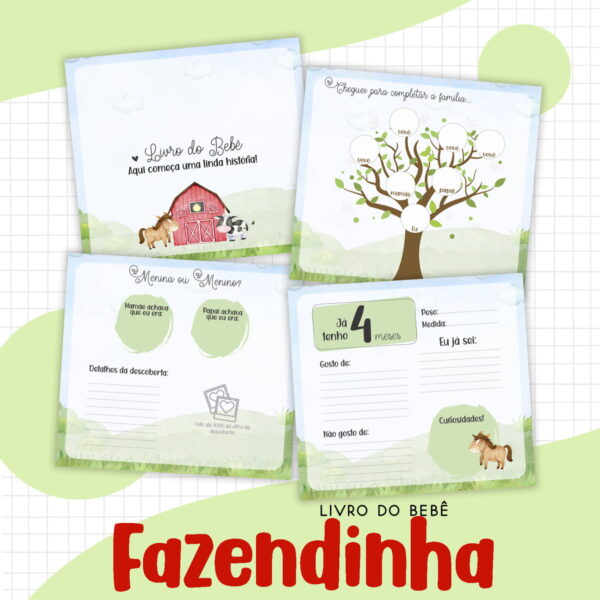 Livro bebê Fazendinha Menino