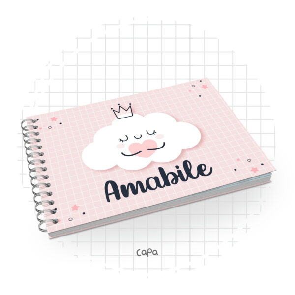 Livro de Assinaturas Nuvem Menina