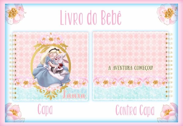 Livro do bebê Alice no Pais das Maravilhas