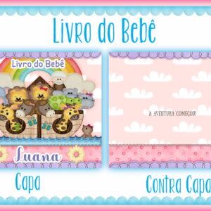 Livro do Bebê Arca de Noé Menina - Arquivo Digital