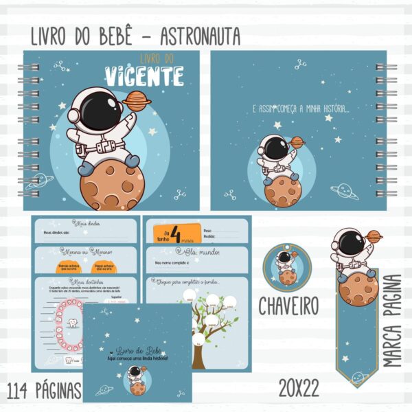 Livro do Bebê Astronauta Menino 1