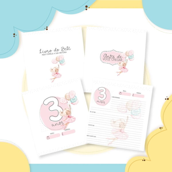 Livro do bebê Bailarina Rosa