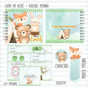 Livro do Bebê Bosque Menino #1 - Arquivo Digital
