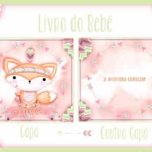 Livro do Bebê Bosque Tribal Menina - Arquivo Digital