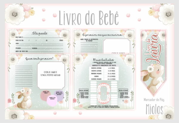 Livro do Bebê Coelhinha Neutra Menina