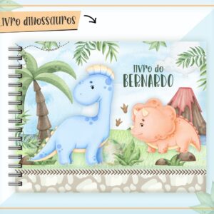 Livro Do Bebê Dino Aquarelado