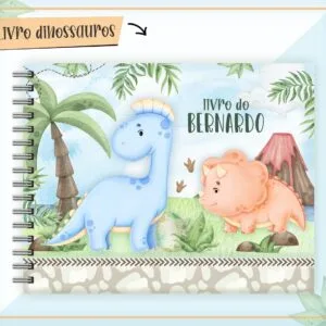 Livro Do Bebê Dino Aquarelado 8 Livro Do Bebê Dino Aquarelado
