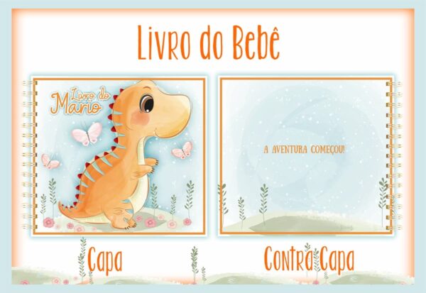 Livro do Bebê Dino Laranja