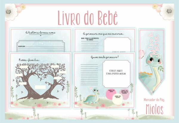 Livro do Bebê Dino Menina I