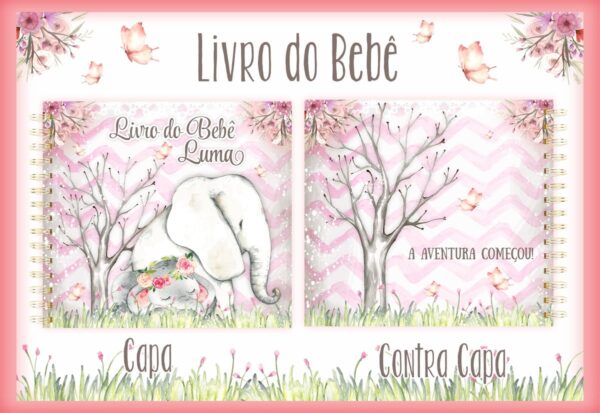 Livro do Bebê Elefante Rosa