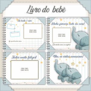Livro do Bebê Elefantinho Cinza