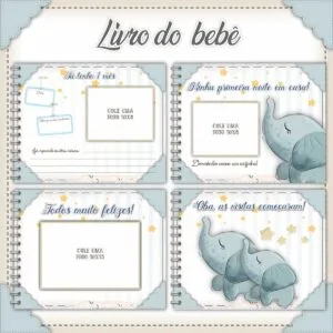Livro do Bebê Elefantinho Cinza 6 Livro do Bebê Elefantinho Cinza